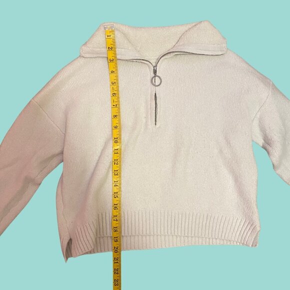 ✨ Cozy Chic Cream Half-Zip Pullover by Happily Grey – Size S - Picture 6 of 9